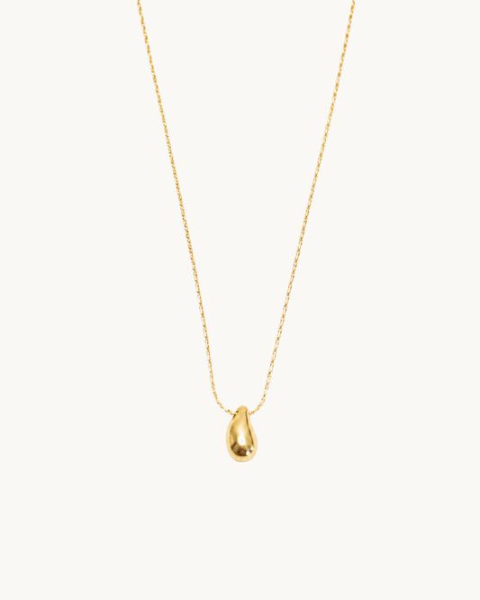 L'Étincelle Doré — Collier pendentif goutte doré en acier inoxydable | Maison Orynn