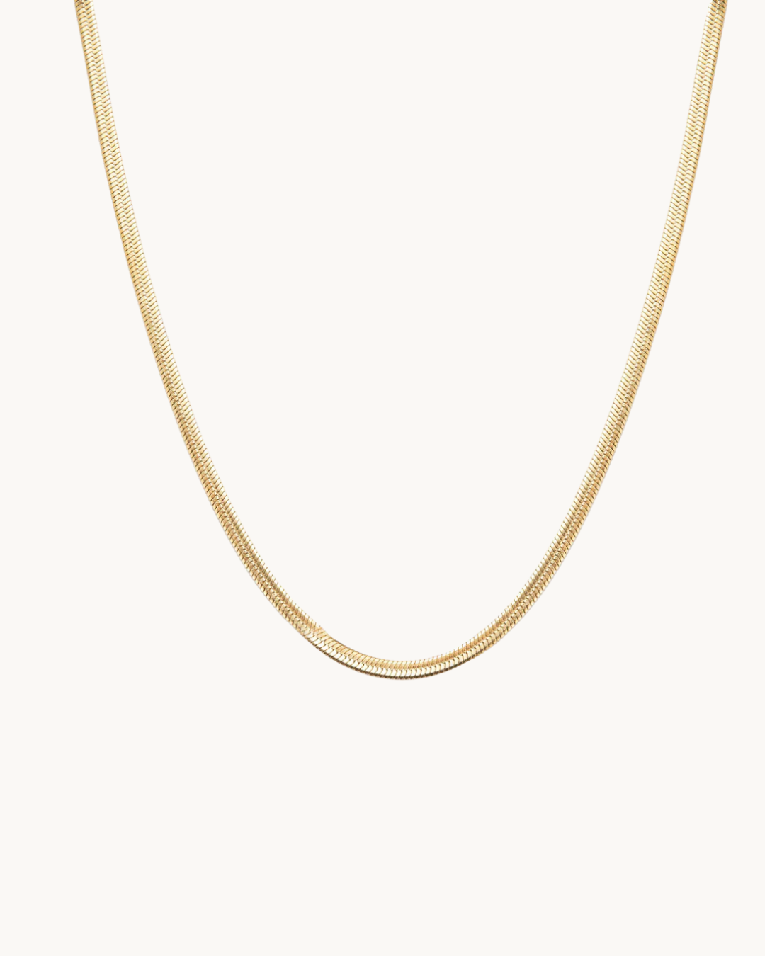 La Serpentine — Collier chaîne plate serpent en acier inoxydable | Maison Orynn
