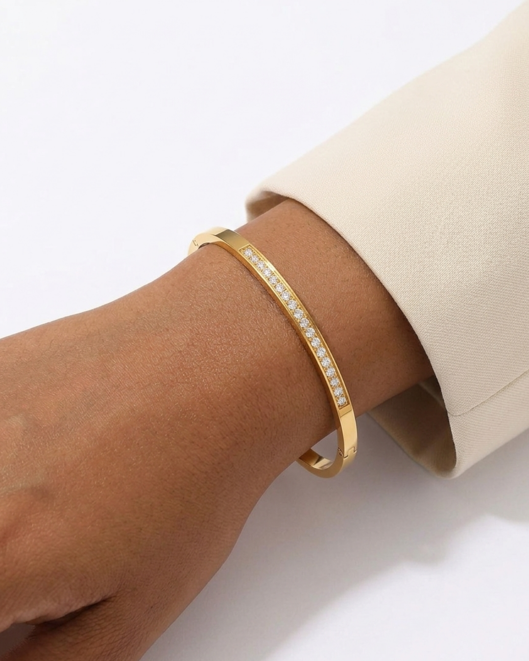 Le Jonc Essentiel — Bracelet jonc large acier inoxydable 316L waterproof | Maison Orynn