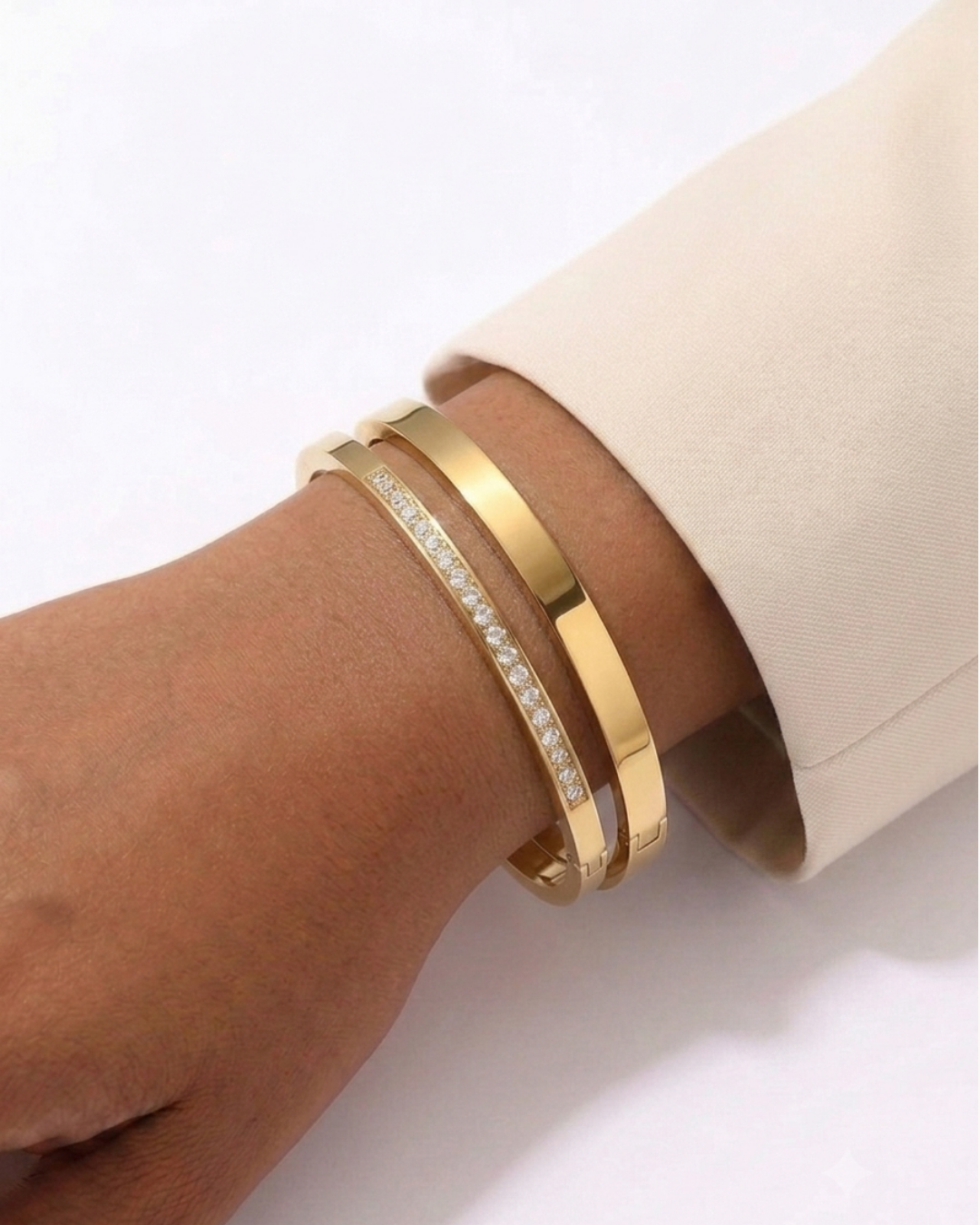Le Jonc Orynn — Bracelet jonc fin titane doré 18K | Maison Orynn