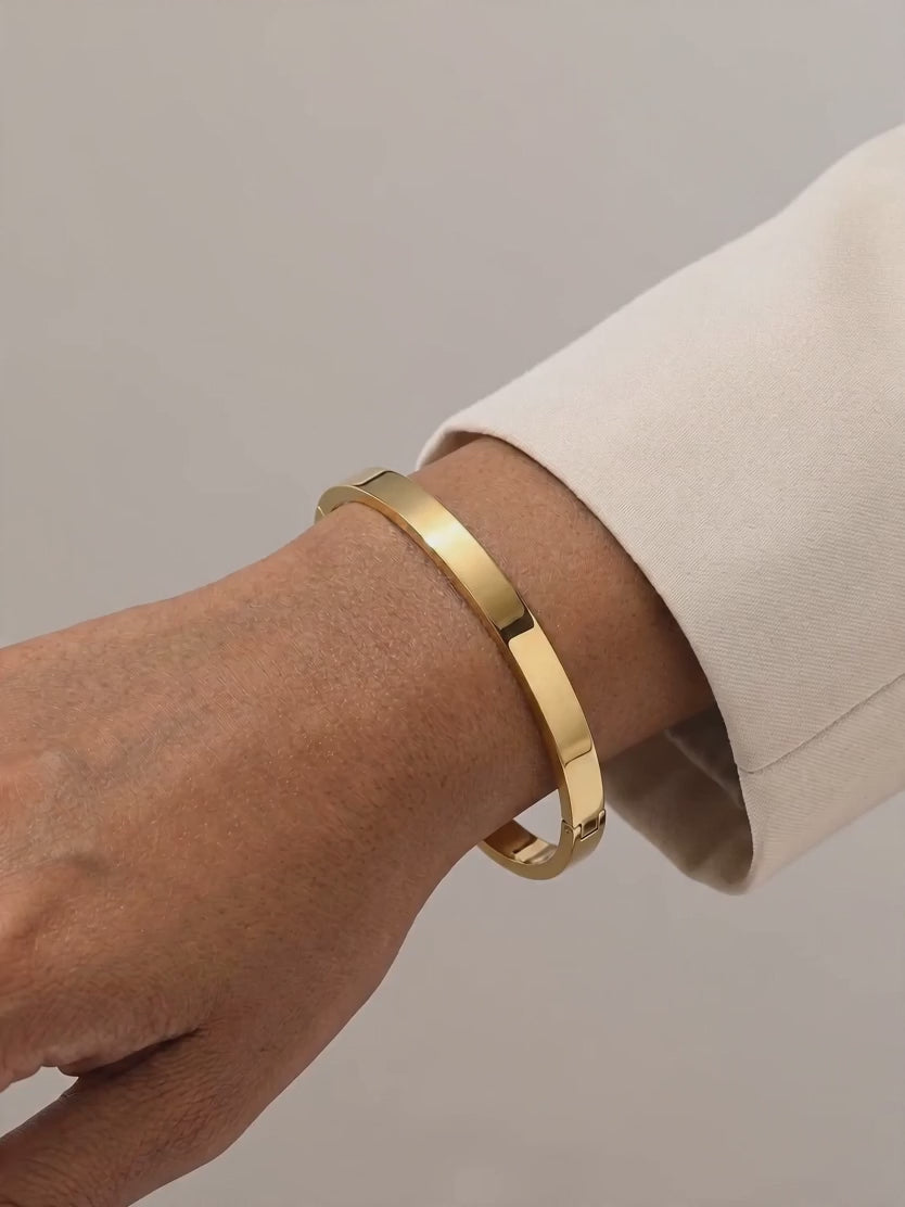 Le Jonc Orynn — Bracelet jonc fin titane doré 18K | Maison Orynn